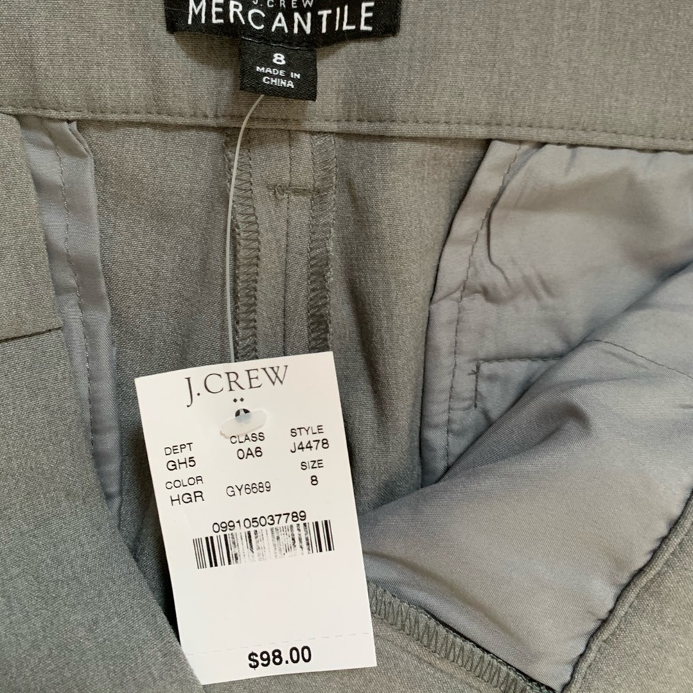J Crew Mercantile sz 8 pants Grey NWT - Picture 7 of 8